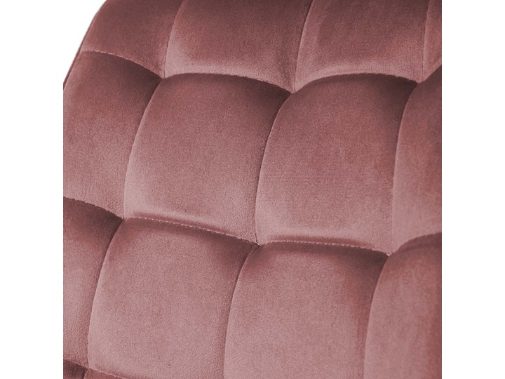 Krzesło tapicerowane różowe DC-6030 welur #44 Metal Kolor Różowy Tworzywo sztuczne Tkanina Pomieszczenie Jadalnia