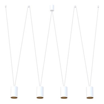 Lampa wisząca nad wyspę MORE TONE IV regulowana 4x GU10 10W | biały złoty