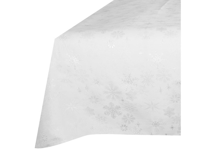 Obrus SILVER SNOW w śnieżynki biały 150x220 cm - Homla Poliester Wzór Bożonarodzeniowy