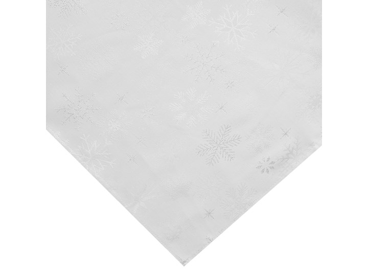 Obrus SILVER SNOW w śnieżynki biały 150x220 cm - Homla Poliester Wzór Bożonarodzeniowy