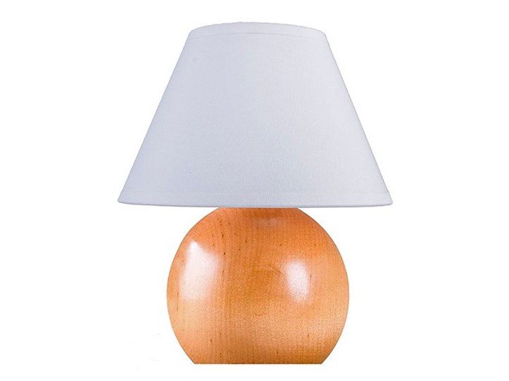 Okrągła lampka nocna drewniana buk - S226-Migra Lampa z abażurem Drewno Lampa nocna Wysokość 27 cm Styl Tradycyjny