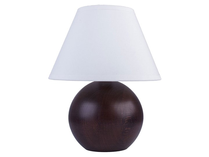 Drewniana lampka do sypialni wenge - S226-Migra Drewno Lampa nocna Lampa z abażurem Wysokość 27 cm Kolor Brązowy