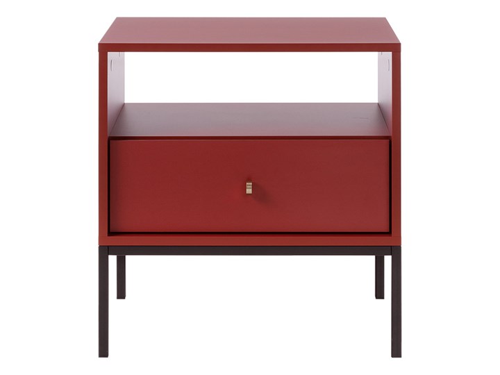 SELSEY Szafka nocna Monne bordowa vintage Płyta MDF Płyta laminowana Płyta meblowa Metal Styl Nowoczesny