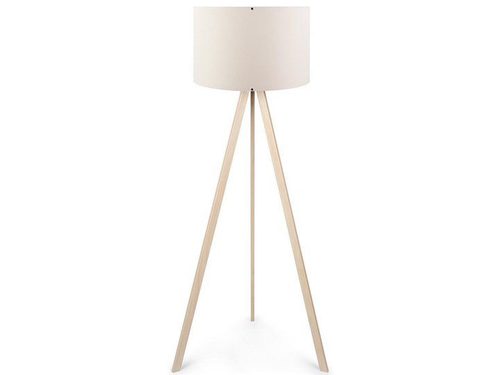 Lampa stojąca AYD 1xE27/60W/230V beżowa Drewno Tkanina Kolor Beżowy Kategoria Lampy podłogowe