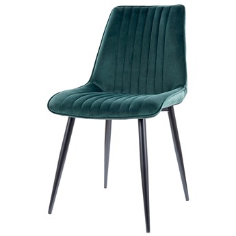 SELSEY Krzesło tapicerowane Dripperies zielone