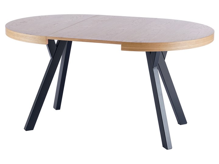 SELSEY Stół rozkładany Pedishar 100-250x100 cm dąb-czarny Pomieszczenie Stoły do jadalni Drewno Metal Wysokość 76 cm Kształt blatu Prostokątny
