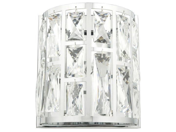 Kinkiet Moscow Silver 19x10x21,5cm Cosmo Light Szkło Kategoria Lampy ścienne  Kryształ Metal Kinkiet dekoracyjny Kolor Srebrny