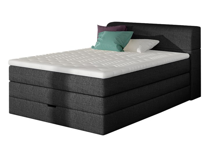 Łóżko kontynentalne AQUA 140x200 z pojemnikiem na pościel/kolory do wyboru Tkanina Drewno Kategoria Łóżka do sypialni