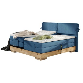Łóżko kontynentalne 160x200 VALVA materac + ramy dębowe / kolory do wyboru