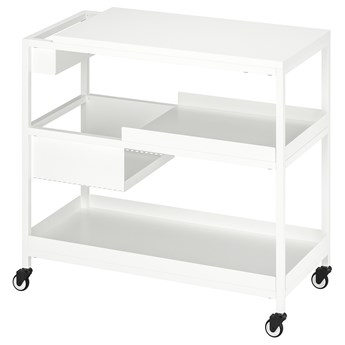 IKEA TROTTEN Wózek, Biały, 80x40 cm