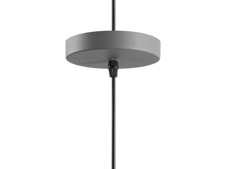 Beliani Lampa sufitowa szara miedziana metalowa 190 cm klosz w kształcie stożka nowoczesna Lampa inspirowana Tworzywo sztuczne Stal Lampa z kloszem Pomieszczenie Jadalnia
