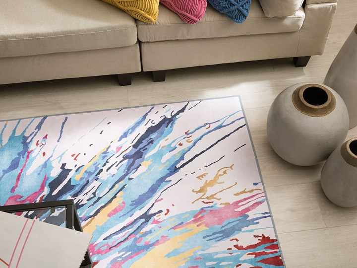 Beliani Dywan wielokolorowy 160 x 230 cm abstrakcyjny wzór salon sypialnia Dywany Prostokątny Poliester 160x230 cm Kategoria Dywany