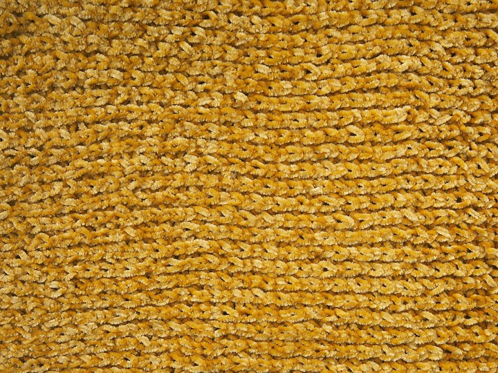 Beliani Koc narzuta żółty szenilowy 150 x 200 cm dziergany miękki do sypialni salonu 150x200 cm Poliester Kolor Pomarańczowy