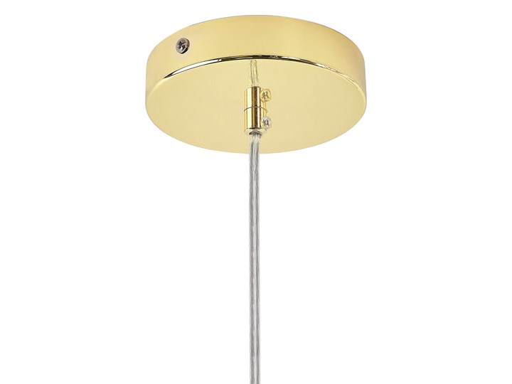 Beliani Lampa sufitowa złota metalowa 149 cm 18 żarówek kształt gwiazdy współczesna Lampa inspirowana Kolor Złoty