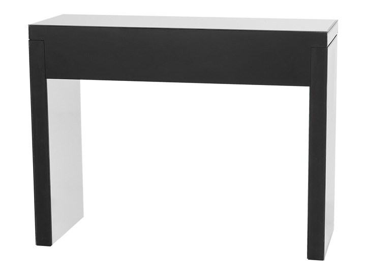 Beliani Konsola lustrzana szklana 2 szuflady 77 x 100 cm styl glam Z szufladą Płyta MDF Głębokość 35 cm Szkło Lustro Kategoria Konsole Pomieszczenie Salon
