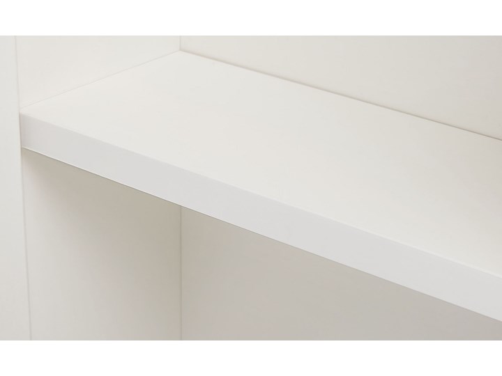 Beliani Szafka łazienkowa wisząca biała sklejka 60 x 60 cm dwudrzwiowa z półkami i lustrem Wiszące Szafki Szkło Z lustrem Kolor Biały