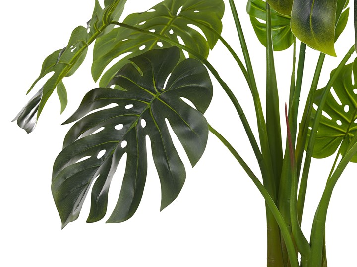 Beliani Sztuczna roślina doniczkowa materiał syntetyczny 113 cm monstera dekoracja do wnętrz Kolor Zielony Liście Kategoria Sztuczne kwiaty