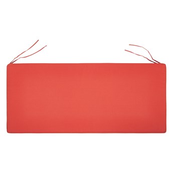 Beliani Poducha ogrodowa czerwona poliester 152 x 54 cm na ławkę taras balkon