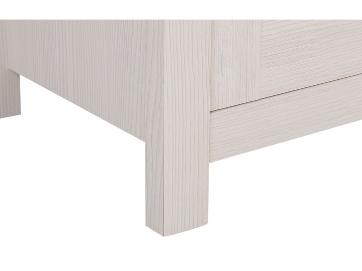 Beliani Komoda szafka kremowa drewniana 3 szuflady drzwiczki rustykalny styl do salonu Z szafkami i szufladami Głębokość 33 cm Drewno Szerokość 80 cm Płyta MDF Kolor Beżowy