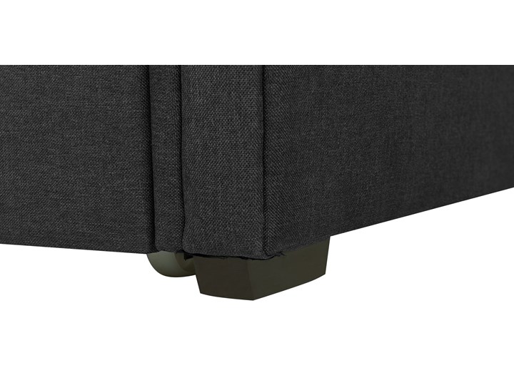 Beliani Łóżko dziecięce wysuwane ze stelażem ciemnoszare tapicerowane tkaniną pikowane oparcie 80 x 200 cm Drewno Tworzywo sztuczne Rozmiar materaca 80x200 cm