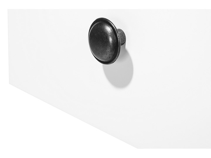 Beliani Szafka nocna biała 56 x 44 cm dwie szuflady styl klasyczny Ilość szuflad 2-szuflady Płyta laminowana Płyta MDF Metal Kolor Biały