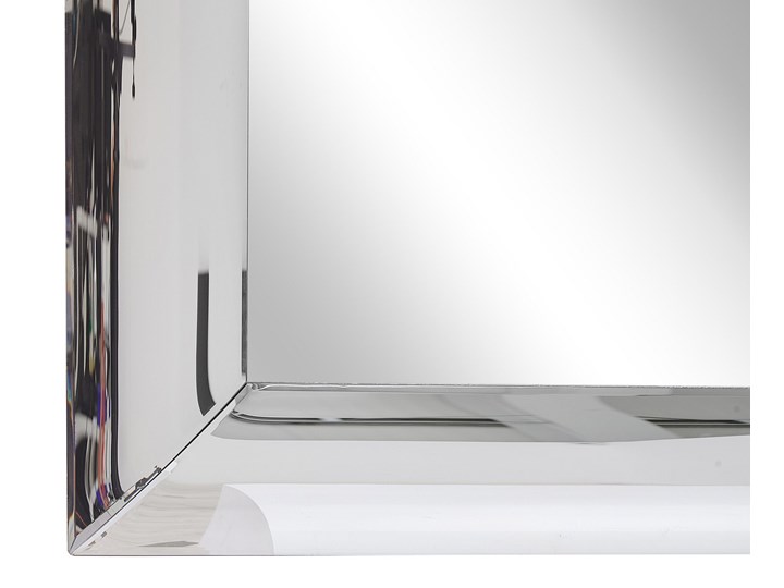 Beliani Lustro ścienne srebrne 60 x 90 cm prostokątne wiszące dekoracyjna rama styl glamour Lustro z ramą Kategoria Lustra Pomieszczenie Salon