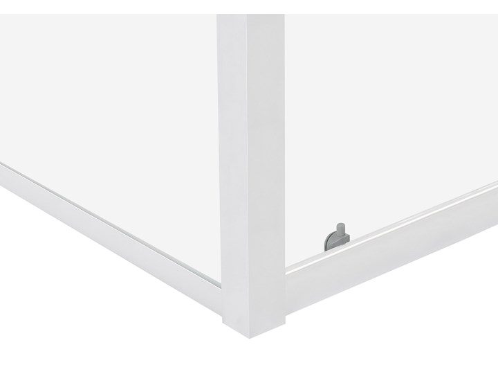 Beliani Kabina prysznicowa srebrna szkło hartowane aluminium pojedyncze drzwi 80x100x185cm nowoczesny design Szerokość 80 cm Wysokość 185 cm Narożna Rodzaj drzwi Rozsuwane