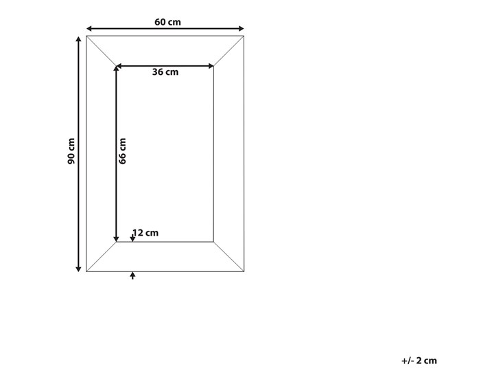 Beliani Lustro ścienne srebrne 60 x 90 cm prostokątne wiszące dekoracyjna rama styl glamour Lustro z ramą Pomieszczenie Salon Kategoria Lustra