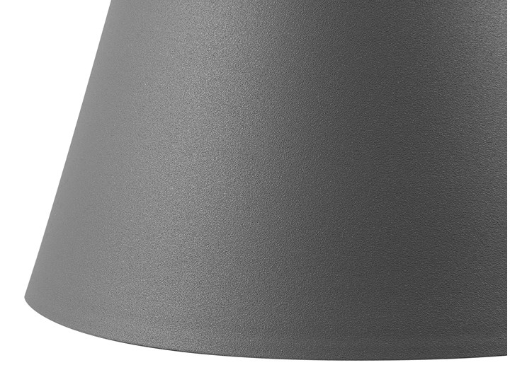 Beliani Lampa sufitowa szara miedziana metalowa 190 cm klosz w kształcie stożka nowoczesna Lampa inspirowana Lampa z kloszem Tworzywo sztuczne Stal Kolor Szary