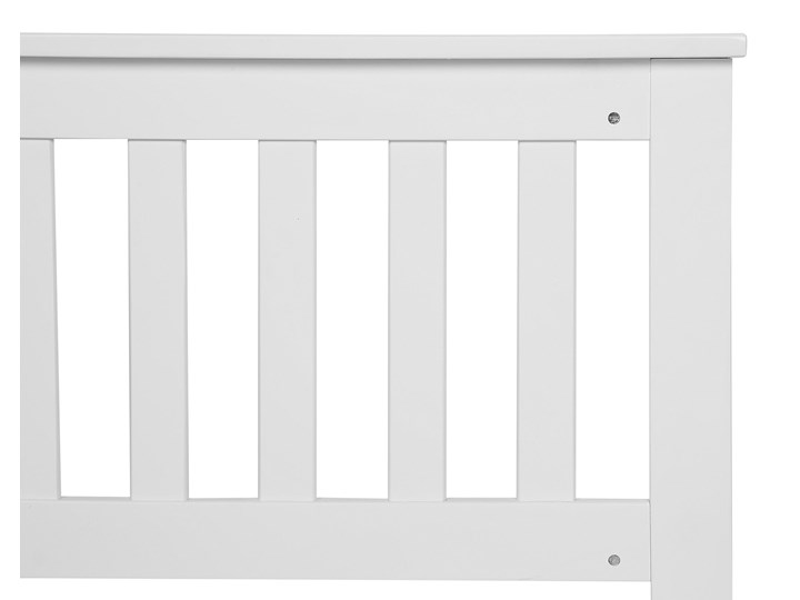 Beliani Łóżko ze stelażem białe drewniana rama 160 x 200 cm niskie wezgłowie minimalistyczny design Drewno Liczba miejsc Dwuosobowe