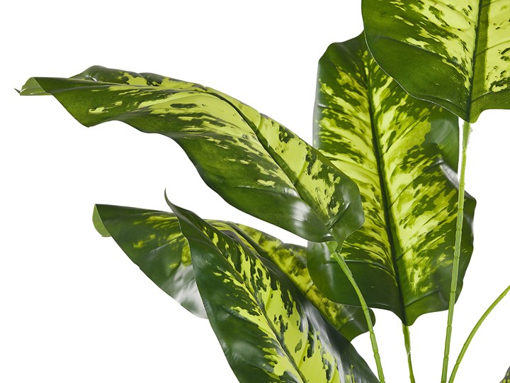 Beliani Sztuczna roślina doniczkowa materiał syntetyczny 122 cm dieffenbachia dekoracja do wnętrz Kolor Zielony
