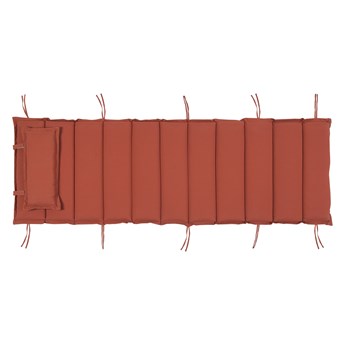 Beliani Poduszka na leżak ogrodowy czerwona 180 x 60 cm wiązana na ogród taras patio