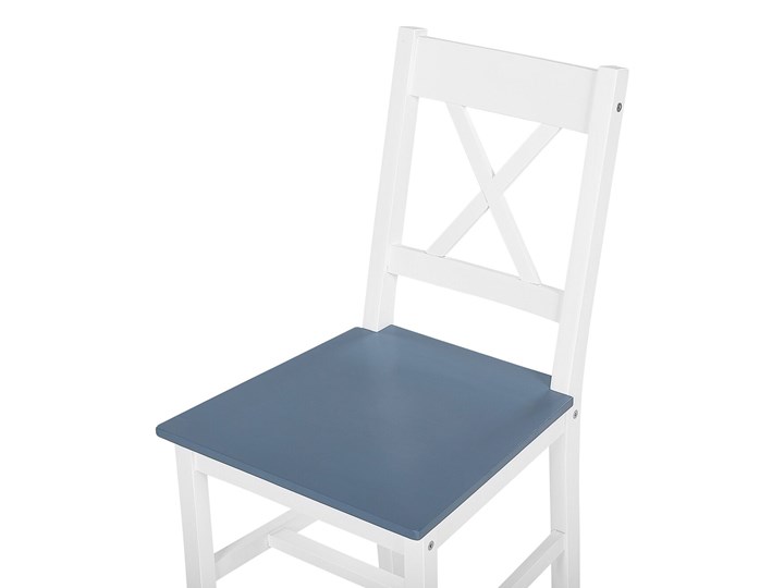 Beliani Zestaw mebli do jadalni 4-osobowy drewniany biały stół 120 x 75 cm 4 krzesła nowoczesny Pomieszczenie Jadalnia Kategoria Stoły z krzesłami