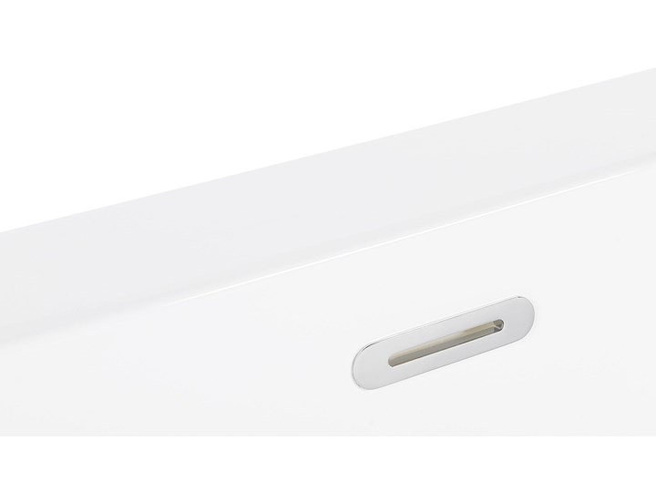 Beliani Wanna czarna akrylowa 170 x 80 cm system przelewowy prostokątna minimalistyczny design Symetryczne Długość 170 cm Kolor Czarny
