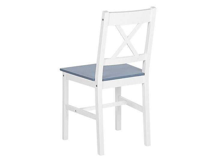 Beliani Zestaw mebli do jadalni 4-osobowy drewniany biały stół 120 x 75 cm 4 krzesła nowoczesny Kategoria Stoły z krzesłami Pomieszczenie Jadalnia
