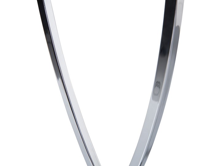 Beliani Lampa stołowa biurkowa srebrna z białym abażurem klosz prostokątny Lampa z abażurem Chrom Lampa z kloszem Metal Kolor Srebrny