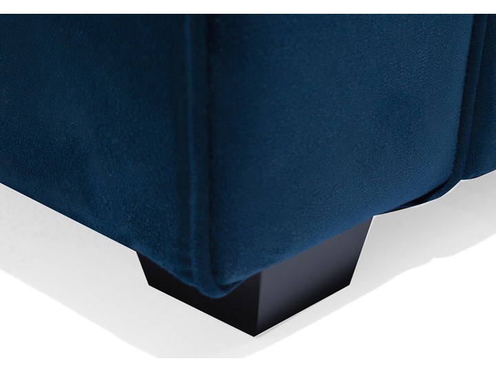 Beliani Sofa ciemnoniebieska welurowa trzyosobowa nowoczesna kanapa do salonu z poduszkami Typ Gładkie Stała konstrukcja Głębokość 78 cm Szerokość 204 cm Powierzchnia spania