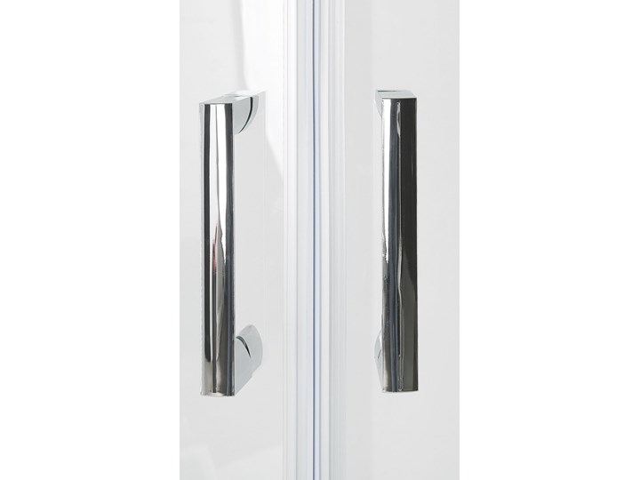 Beliani Kabina prysznicowa srebrna szkło hartowane aluminium podwójne drzwi półokrągłe 90x90x185cm nowoczesny design Rodzaj drzwi Rozsuwane Szerokość 90 cm Wysokość 185 cm Narożna Kategoria Kabiny prysznicowe