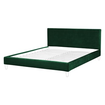 Beliani Pokrowiec na łóżko zielony welurowy 160 x 200 cm zdejmowane obicie