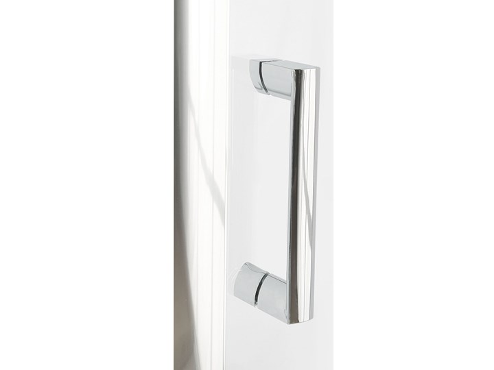 Beliani Kabina prysznicowa srebrna szkło hartowane aluminium pojedyncze drzwi 80x100x185cm nowoczesny design Kategoria Kabiny prysznicowe Szerokość 80 cm Wysokość 185 cm Narożna Rodzaj drzwi Rozsuwane