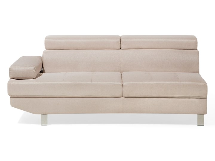 Beliani Narożnik lewostronny beżowy tapicerowany 5 osobowa sofa z regulowanymi zagłówkami Nóżki Na nóżkach Lewostronne Liczba miejsc Pięcioosobowy i więcej