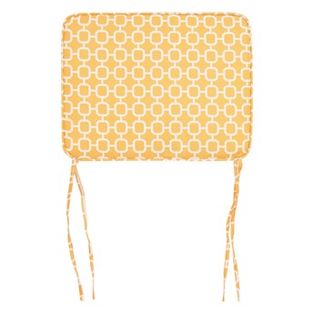 Beliani Zestaw 2 poduszek na siedzisko krzesło ogrodowe żółty geometryczny wzór 29 x 38 cm