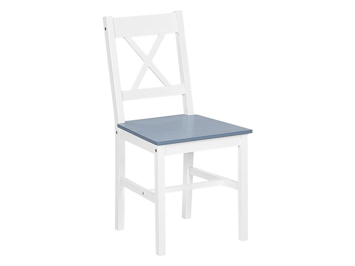 Beliani Zestaw mebli do jadalni 4-osobowy drewniany biały stół 120 x 75 cm 4 krzesła nowoczesny Kategoria Stoły z krzesłami Pomieszczenie Jadalnia