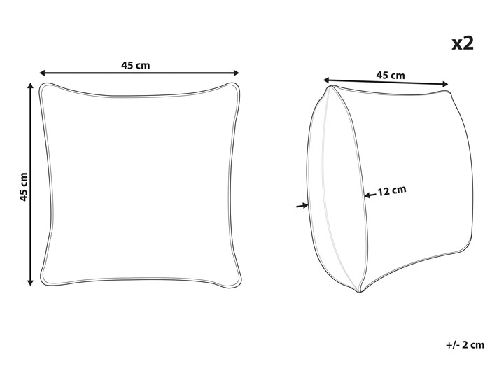 Beliani Zestaw 2 poduszek dekoracyjnych żółty welur 45 x 45 cm złoty wzór geometryczny zdejmowana poszewka ozdobna poducha na sofę łóżko glamour Poliester Poszewka dekoracyjna 45x45 cm Kategoria Poduszki i poszewki dekoracyjne
