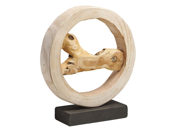 Beliani Rzeźba dekoracyjna jasne drewno jodłowe handmade naturalna abstrakcyjna nowoczesna Abstrakcja Kategoria Figury i rzeźby