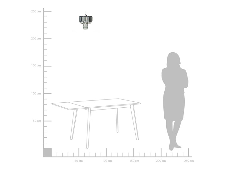 Beliani Żyrandol szary kryształowy 83 cm kryształy rozpraszające światło przydymione chromowany akcent glamour Szkło Tworzywo sztuczne Lampa z kryształkami Metal Pomieszczenie Salon