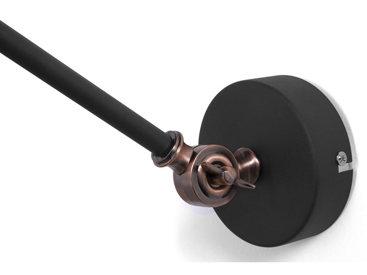 Beliani Kinkiet czarny metalowy ø 14 cm okrągły regulowane ramię klosz industrialny Kinkiet z kloszem Funkcje Kinkiet z regulacją