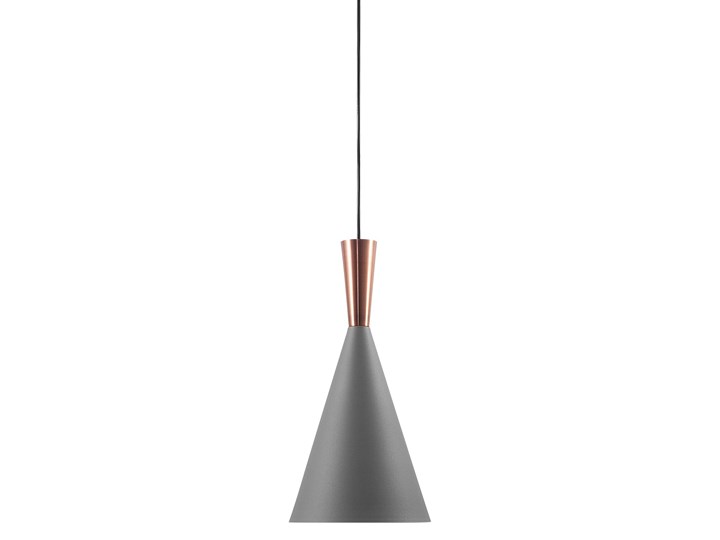 Beliani Lampa sufitowa szara miedziana metalowa 190 cm klosz w kształcie stożka nowoczesna Tworzywo sztuczne Lampa inspirowana Lampa z kloszem Stal Kategoria Lampy wiszące Pomieszczenie Kuchnia