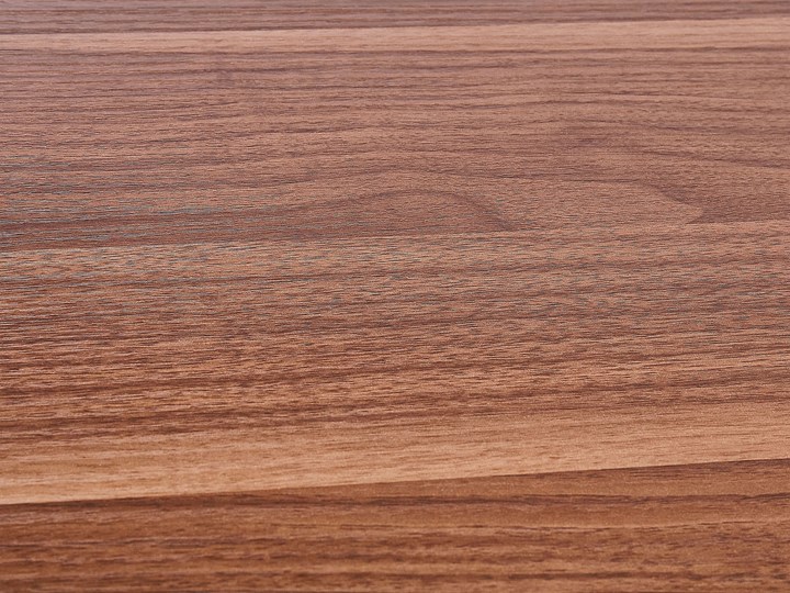 Beliani Biurko ciemne drewno z czarnym metalowa rama 90 x 50 cm małe biurko na home office złote akcenty Płyta MDF Styl Rustykalny Biurko komputerowe Szerokość 90 cm Kategoria Biurka