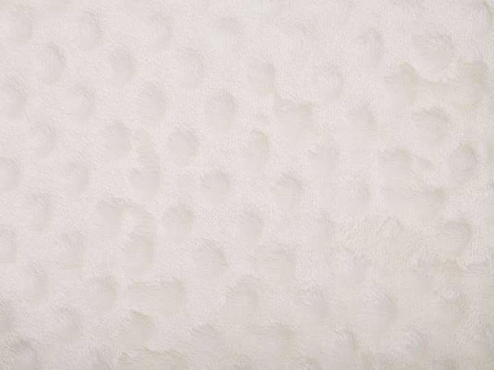 Beliani Koc kremowy narzuta z pomponami 200 x 220 cm wypukłe kropki na łóżko sofę akcesoria dekoracyjne 200x220 cm Poliester Pomieszczenie Salon